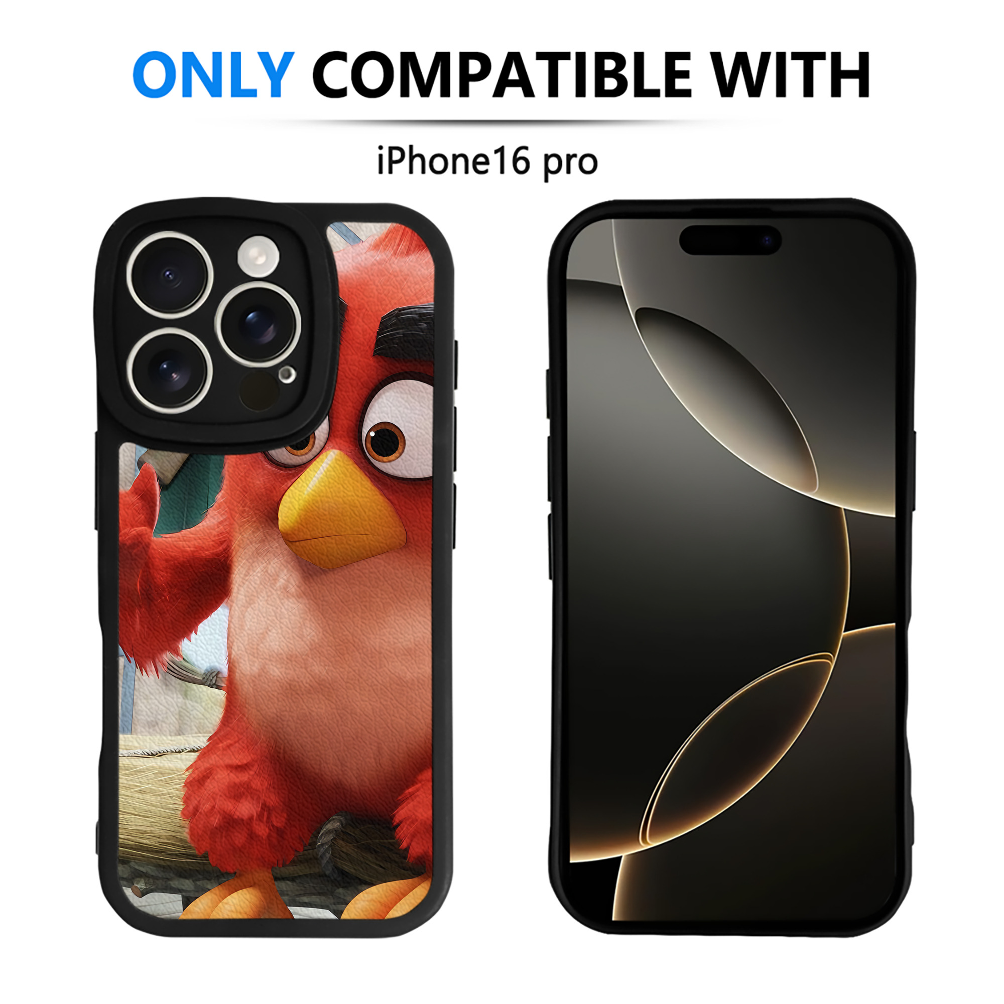 （画像用） Angry Birds アングリーバード 【iPhone 16シリーズ対応】シリコンスマホケース（レザー調） 材質：シリコン